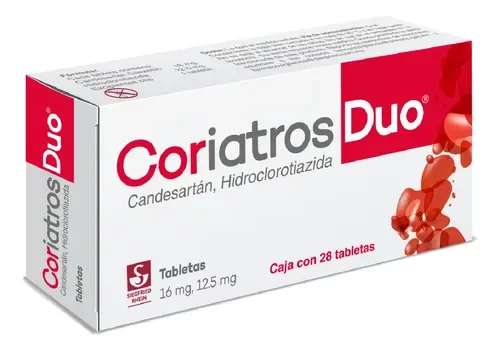 Coriatros Duo 16mg/12.5mg Tabletas C/28 — Candesartán, Hidroclorotiazida