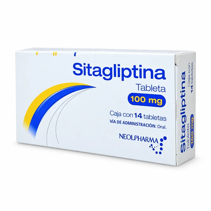 Sitagliptina 100mg Tabletas C/14