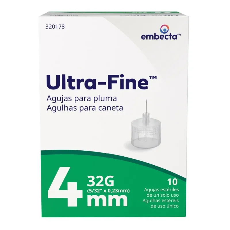 Ultra-Fine Agujas Para Pluma / 10 Agujas Estériles —