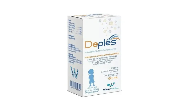 Deples 0.5/0.02/3.0gr/100ml Jarabe 60ml — Amantadina/Clorfenamina/Paracetamol
