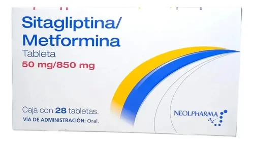 Sitagliptina/metformina 50mg/850mg Tabletas C/28 — Sitagliptina/Metformina
