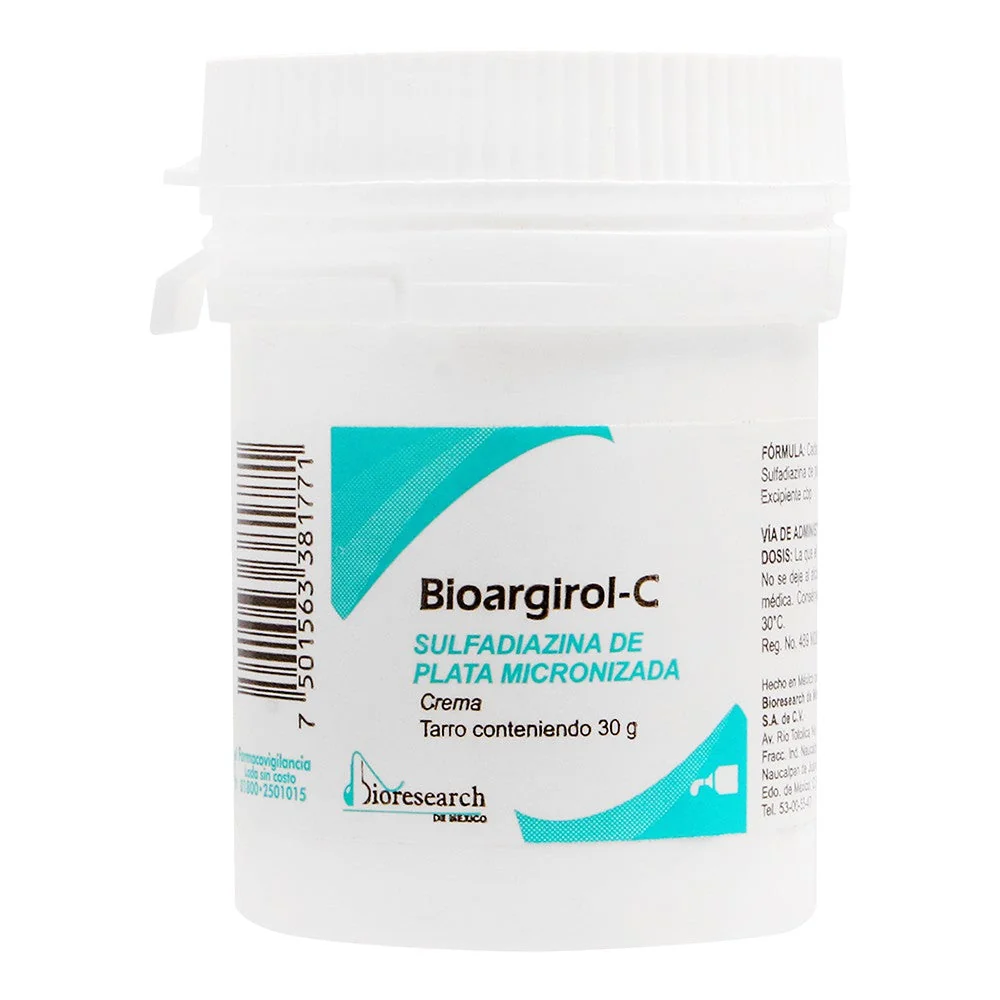 Plata, Sulfadiacina de 30g Crema
