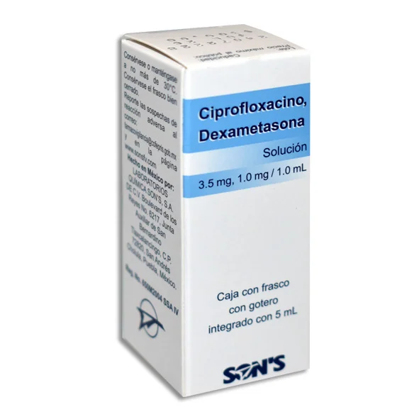 CIPROFLOXACINO/DEXAMETASONA 3.5/1.0MG/1ML GTS OFT 5ML
