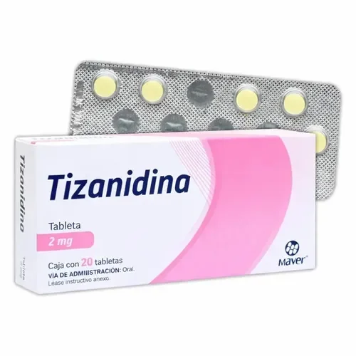 Tizanidina 2mg Tabletas C/20 — Tizanidina
