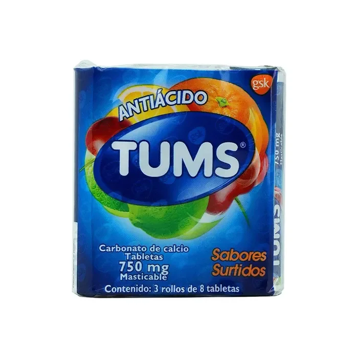 Tums 750 Tabletas C/8 — Carbonato de Calcio