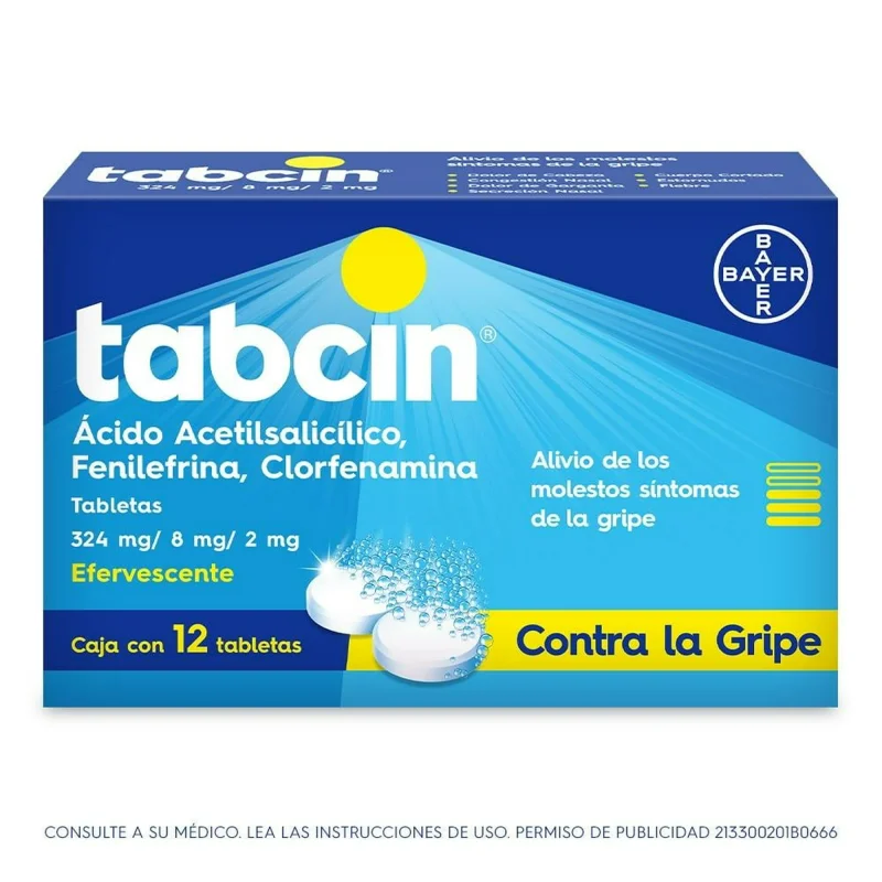 Tabcin 324mg/8mg/2mg Tabletas C/12