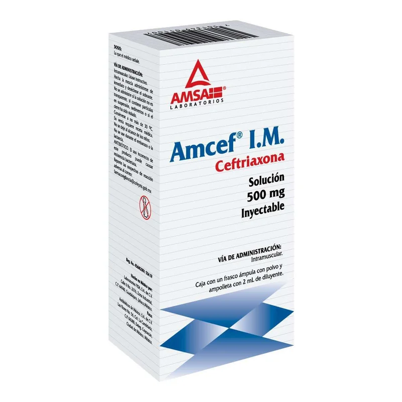 AMCEF IM CEFT500MG SI FA2ML LGEN