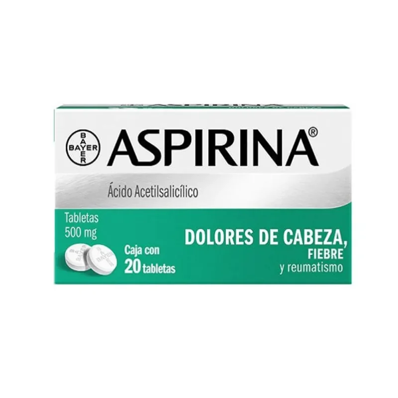 Aspirina 500 mg 20 Tabletas