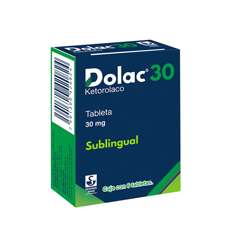 DOLAC 30MG SUBLINGUAL 6 TAB