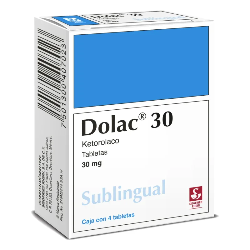 DOLAC 30 MG SUBLINGUAL 4 TAB