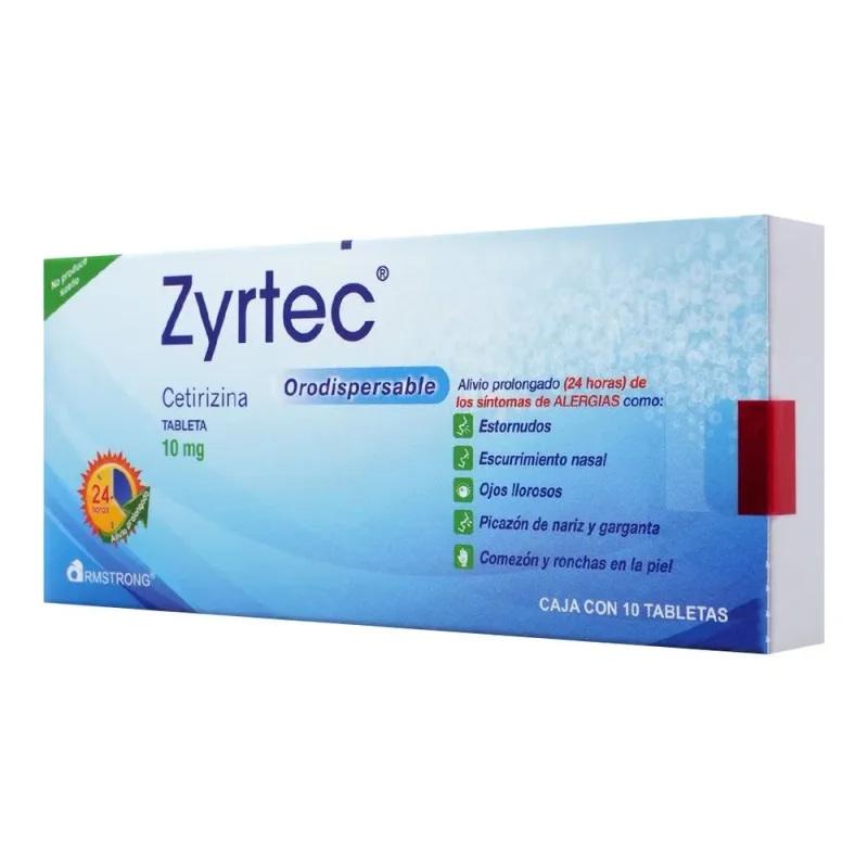 ZYRTEC 10MG ORODISPERSABLE 10 TAB