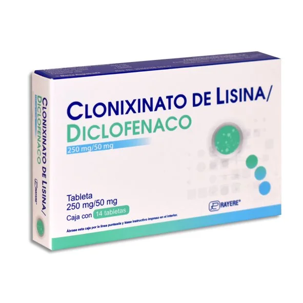Clonixinato de Lisina/Diclofenaco 250mg/50mg Tabletas C/14
