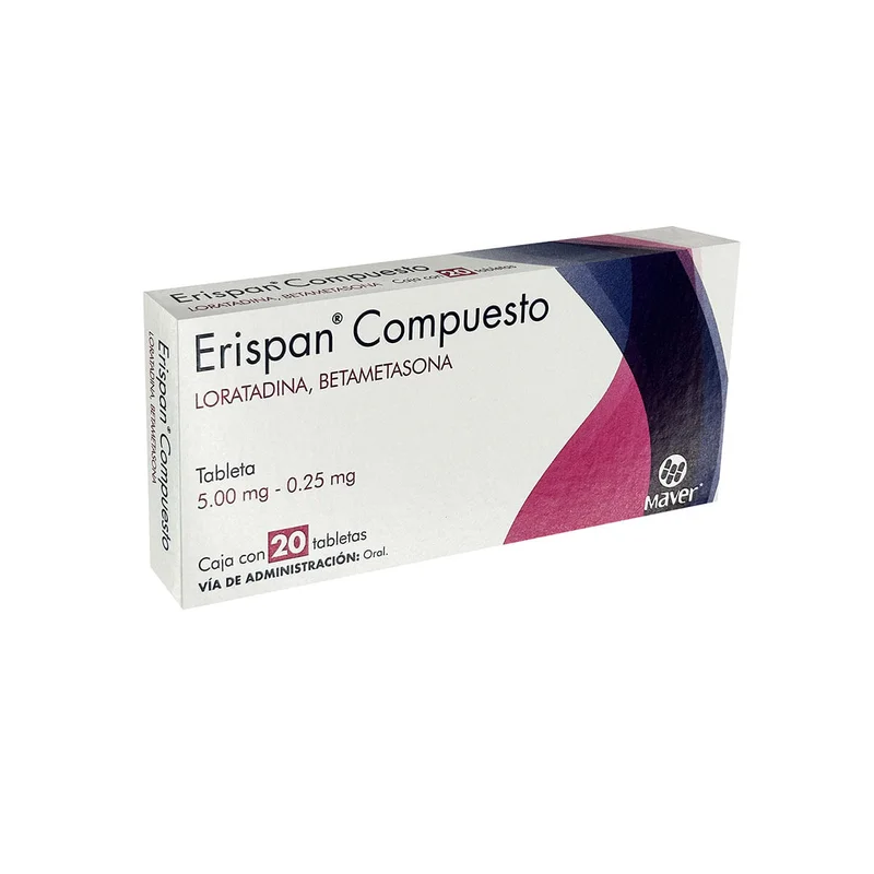 ERISPAN COMPUESTO 5.0/0.25MG TAB C/20