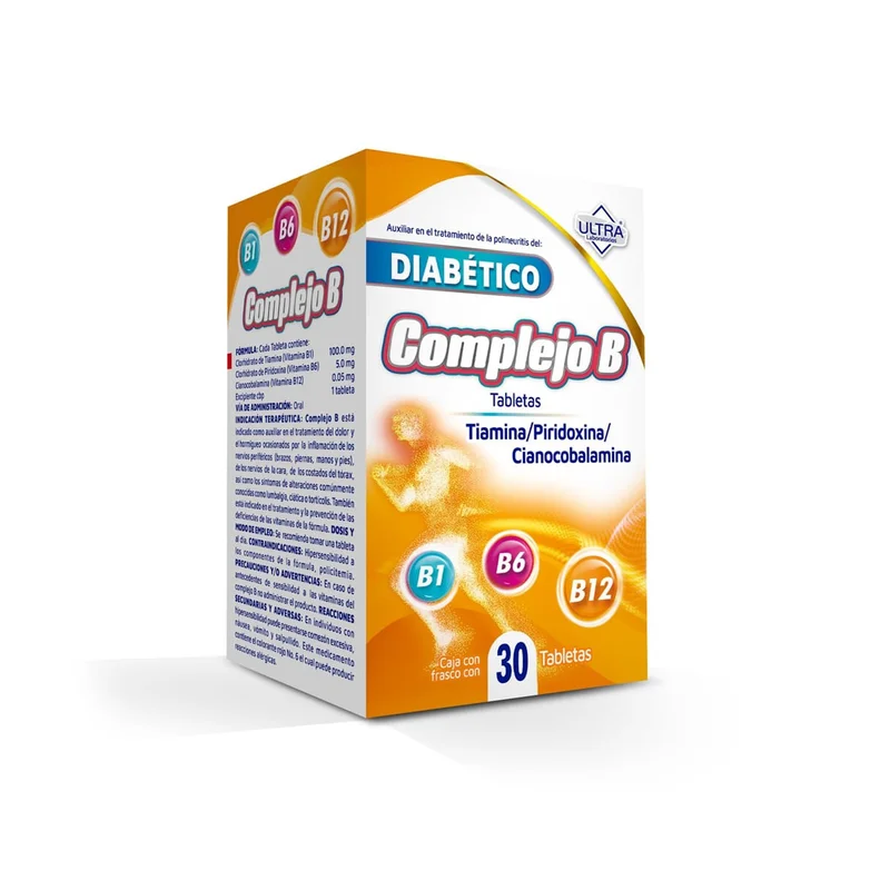 COMPLEJO B 100/5MG/50MCG TAB C/30 DIAB