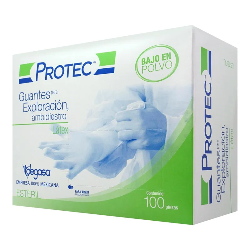 Guante Exploración Protec Látex Estéril MD C/100