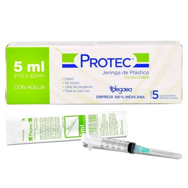 Jeringa Protec 5ml 21g X32mm