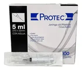 Jeringa Protec 5ml 22g X32mm