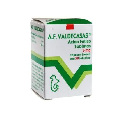 Ácido Fólico 5mg Tabletas C/50 — Ácido Fólico