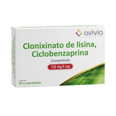 Clonixinato De Lisina/Ciclobenzaprina 125mg/5mg Comprimidos C/20 — Clonixinato de lisina/Ciclobenzaprina