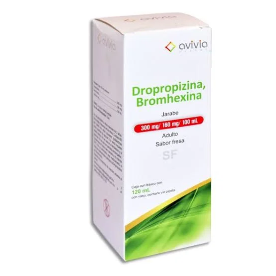Dropropizina/bromhexina 300mg/160mg/100ml 120ml Jarabe C/1 — Dropropizina/Bromhexina