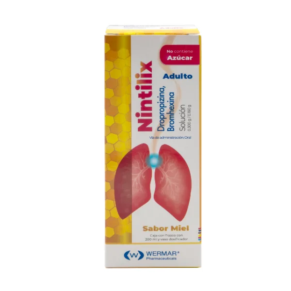 Nintilix 0.300g/0.160g Solución C/1 — Dropropizina/Bromhexina