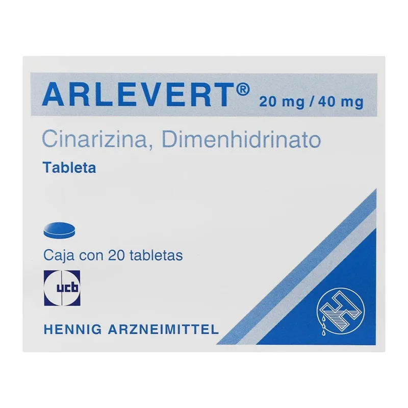 Alevert 20mg/40mg Tabletas C/28 — Cinarizina/Dimehidrinato