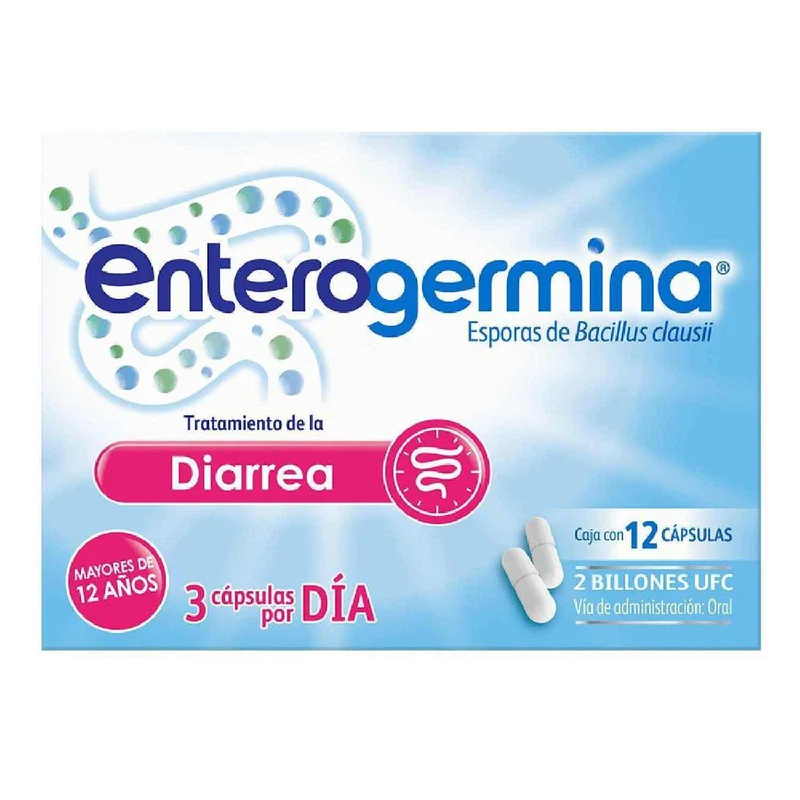 Enterogermina 2 Billones UFC Cápsulas C/12 — Esporas De Bacillus Clausii