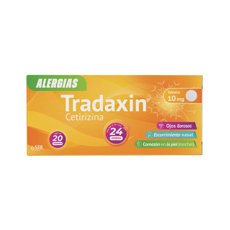 Tradaxin 10mg Tabletas C/20 — Cetirizina
