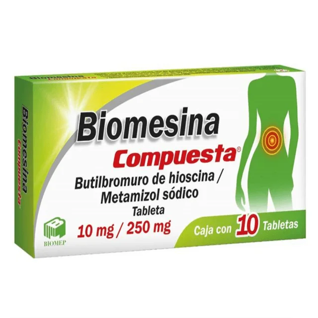 Biomesina Compuesta 10mg/250mg Tabletas C/10