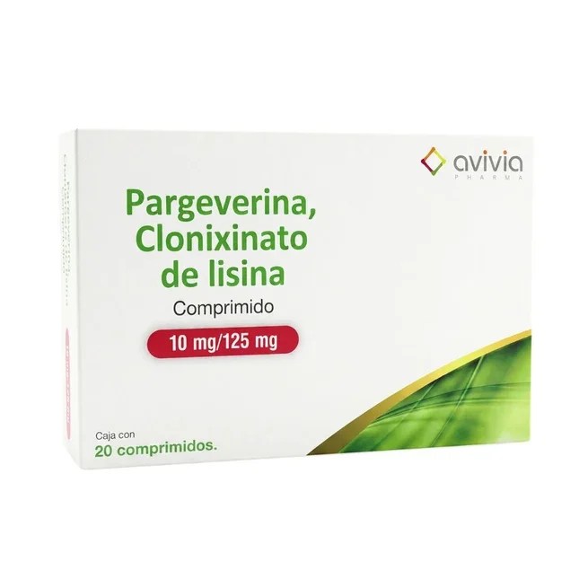 Pargeverina/clonixinato De Lisina 10mg/125mg c/20 Comprimidos — Pargeverina/Clonixinato de lisina