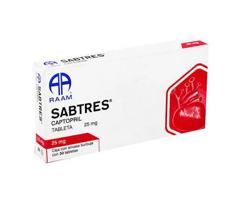 Sabtres 25mg c/30 Tabletas — Captopril