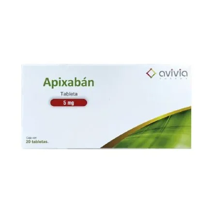 Apixabán 5mg Tabletas C/60