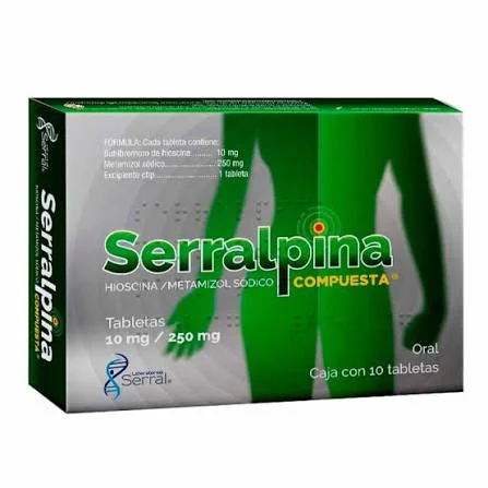 Serralpina Compuesta 10mg/250mg Tabletas C/10 — Hioscina/Metamidazol Sodixo